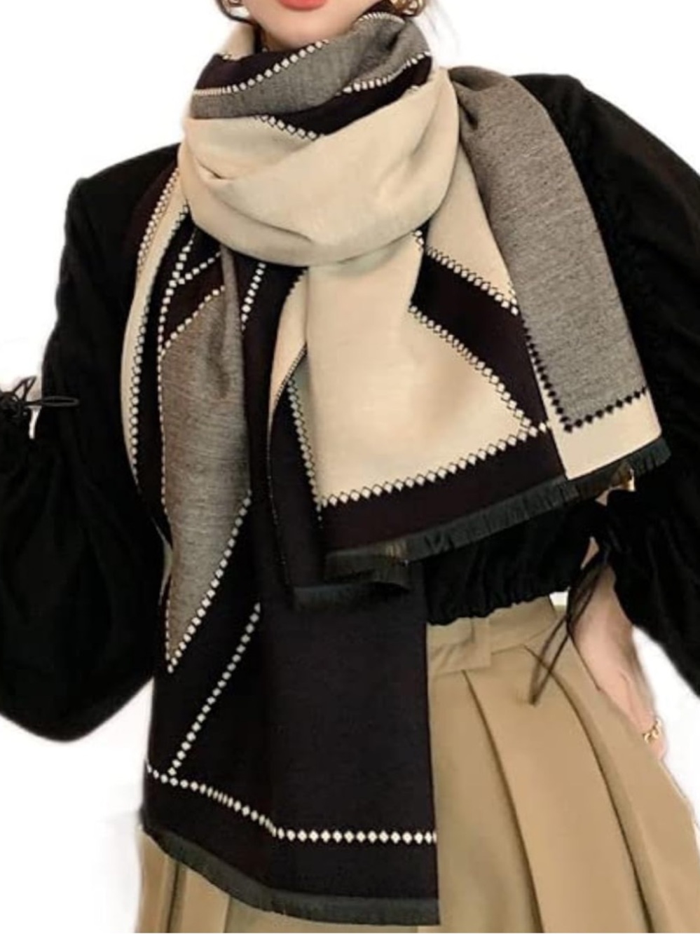 Long oversized scarf
